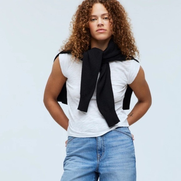 Madewell Tops - Madewell Slub Crewneck Muscle Tee white